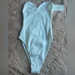Strapless White Bodysuit